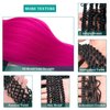 UPruyo Pink Braiding Hair Pre Stretched Kanekalon Braiding Hair Extensions for Braiding Box Braids Synthetic Knotless Prestretched Pre Sectioned Braiding Hair Pink 26 inch