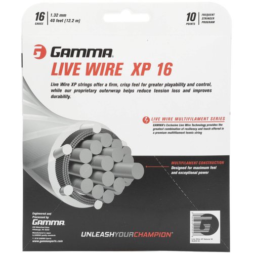 Gamma Live Wire XP 16G Tennis String, Natural