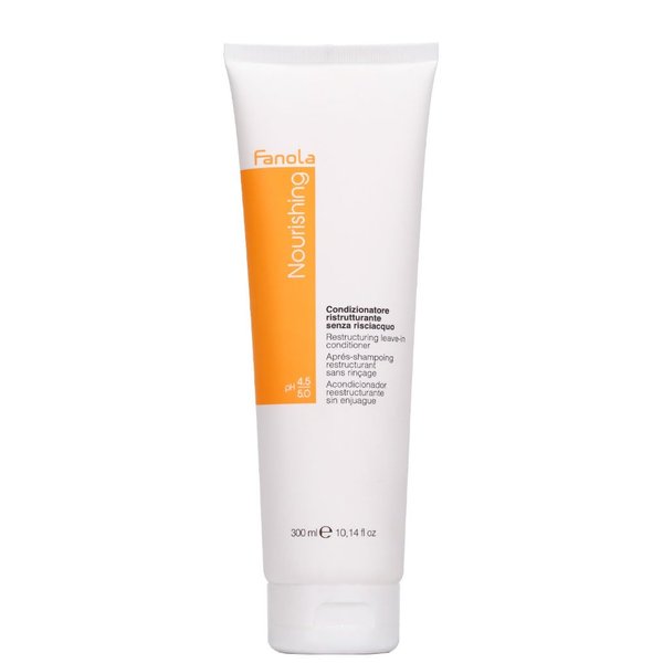 Fanola Restructuring Leave-in Conditioner, Deep Hydration and Nourishment to Dry, Stressed and Damaged Hair, Enriched Formula with Milk Proteins and Argan Oil, 300