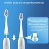 Toothbrush Replacement Heads for Waterpik Complete Care 5.0/9.0 (CC-01/WP-861), STRB-4WW, (4-Pack, White)
