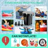 Electric Air Pump, Quick-Fill Air Pump for Inflatables, Portable Air Mattress Pump with 3 Nozzles, AC110-120V Electric Pump for Beds, Inflatable Cushion, Couch, Pool Floats, Inflatable Pool, Snow Sled