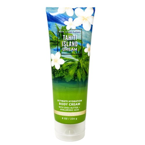 Bath & Body Works Tahiti Island Dream 2 Piece Gift Set with a Sea Breeze Bar Soap - Body Wash and Body Cream - Full Size