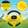 Simulated Driving Controller 21 x 3.5 x 21cm Co-Driver Simulated Steering Wheel Educational Music Toy for Children Kids 4 5 6 Years Old (Yellow)