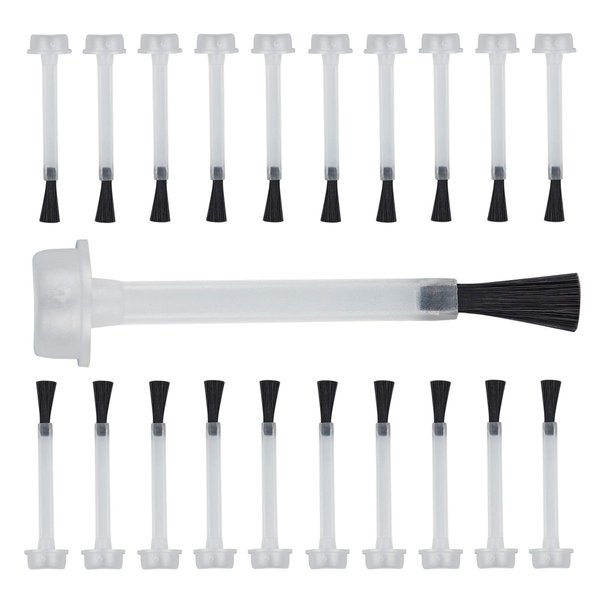 Waldd 20 Pieces Nail Polish Replacement Brush Dipping Powder Liquid Replacement Brushes Gel Liquid Brushes for Salon