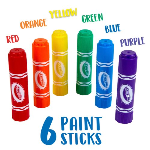Crayola Paint Sticks, No Water Required, Paint Set For Kids, Art Supplies, 6 Count, Multi