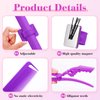 7 Pieces Hair Braiding Tools Magnetic Pin Wristband and 2 Pieces Stainless Steel Pintail Rat Tail Comb with 4 Pieces Wide Teeth Alligator Sectioning Hair Clip for Hair Braid Tool Braid Maker (Purple)