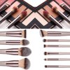 Makeup Brushes, 10 Pcs Make Up Brush Premium Synthetic Makeup Brushes Set Professional Face Powder Eye Makeup Brushes Blending Makeup Brush Set with Makeup Bag Graduation Gift (Champagne) (10set+1)