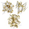 PHYHOO Brass Wire Brushes Cup Wheels Polish Cleaning Brush Kit Polishing Attachment Die Grinder Rotary Tools Accessories 3 MM Mandrel 60 Pieces