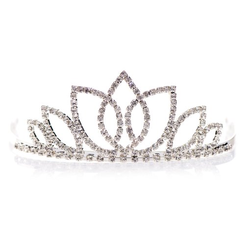 Anderson's Tiana Rhinestone Tiara, 1.875 Inches, Woman's Crown, Wedding/Prom Tiara, Homecoming, Coronation, Bride, Royalty Accessories