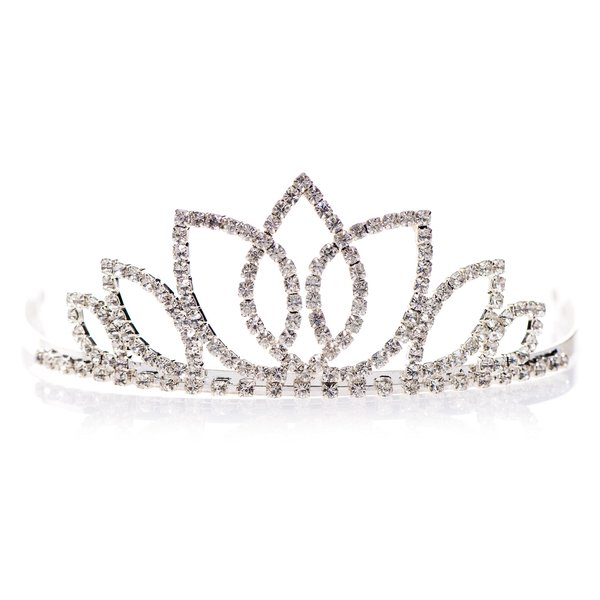 Anderson's Tiana Rhinestone Tiara, 1.875 Inches, Woman's Crown, Wedding/Prom Tiara, Homecoming, Coronation, Bride, Royalty Accessories