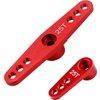 2Pack ShareGoo 25T Metal Servo Horn M3 Threads Steering Servo Arm Server Rocker Compatible with Futaba Savox Power HD HSP MG995 MG996 Servos Motor 1/8 1/10 RC Car Truck,Red
