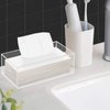 Phineoly Clear Acrylic Tissue Box Holder, Rectangle Dispenser Tissue Box Cover for Bathroom, Bedroom Dresser, Countertop, Desk