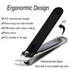 Liangery Nail Clippers Professional Nail Cutter for Ingrown Toenail Removal Treatment Tools, Fingernail Nippers with Comfort Grip Handle Slanted Cuticle Trimmer for Men Women Seniors Adult Thick Nails