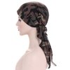 Pre Tied Bandana Turban Head Scarf 3 Packed Slip On Beanies Chemo Covers Cap for Women (D5-Long Strap-3 Packed)