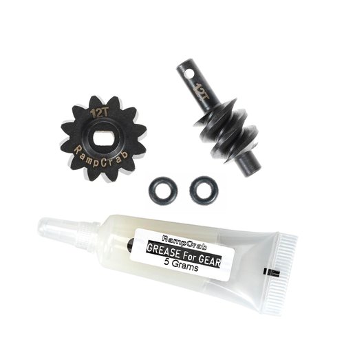 RampCrab Overdrive Differential Gear Set 12T, Hardened Steel, 1/24, Upgrade Parts for Axial SCX24 Bronco Deadbolt JLU B-17 Gladiator C10, 1/24 RC Crawler Car