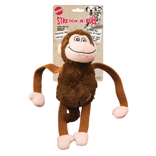 SPOT Ethical Pets 54222 Stretchered Plush Dog Toy Figures, 13", Assorted
