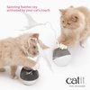 Catit PIXI Spinner, Treat Dispensing Cat Toy, Silver