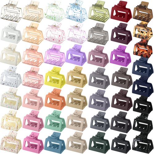 Retrowavy Claw Hair Clips, 50 Pcs Bulk 2&quot; Medium Square Matte Claw Clips, Hair Styling Accessorie...