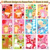 12Sheets Valentines Stickers Crafts for Kids - Make-A-Dinosaur/Llama/Bear/Cupid/Gnome Face Sticker- Valentine's Day Gifts Goodie Bag Stuffer School Classroom Activity Games Party Favors (Small Size)