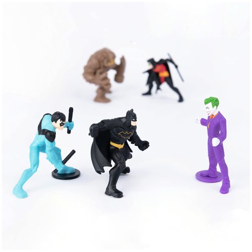 DC Comics, Batman, Robin, Nightwing vs The Joker, Clayface 5-Pack, 2-inch Action Figures, Kids Toys for Boys and Girls Ages 3 and Up