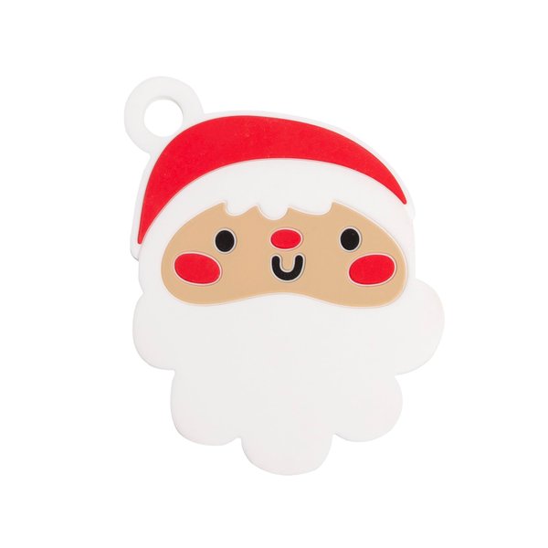 Pearhead Christmas Santa Silicone Baby Teether, Holiday Stocking Stuffers for Newborns, Soft Infant Teething Chew Toy, Dishwasher Safe, Refrigerator Safe, BPA Free