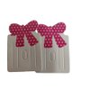 Lovely Bowknot Hair Clip Display Cards, Rectangle Hair Bows Paper Cardboard for DIY Craft Hair Barrettes Accessories Display Organizing (200 Pack)