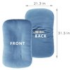Muslin Baby Lounger Cover 4 Pcs, Soft Cotton Slipcover for Infant Padded Lounger Comfortable Lounger Pillow Case Newborn Floor Seat Cover for Babies Boys Girls (White/Gray/Blue/Ginger)