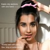 100 Pcs Alligator Hair Clip for Styling Sectioning - Salon Hair Clip for Thick Hair, Plastic Hair Styling Clip with Wide Teeth & Double-Hinged Design (Pink)