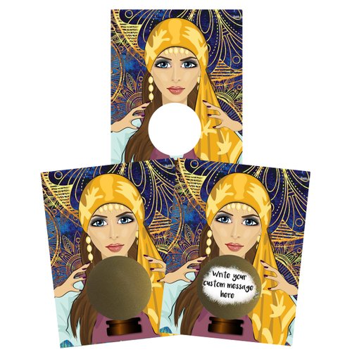 My Scratch Offs - 20 Pack DIY Make Your Own Halloween Party Fortune Teller Scratch Off Cards & Stickers for Party Games, Teacher Rewards, Small Business Promotion & Prizes - 3x4