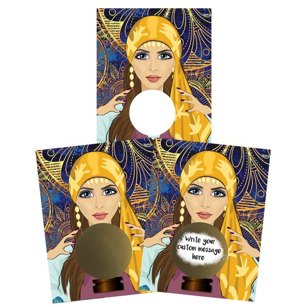 My Scratch Offs - 20 Pack DIY Make Your Own Halloween Party Fortune Teller Scratch Off Cards & Stickers for Party Games, Teacher Rewards, Small Business Promotion & Prizes - 3x4