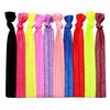 Syleia Hair Ties Pack of 100, Bright and Pastel Colors, Elastic Band, Ponytail Holders, Elastic Ribbon, Hair Band, Crease Free, Hand Knotted, Metal-free, Ouchless