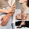 2sheets Semi Permanent Tattoo Tiny Small Temporary Tattoos Realistic Finger Tattoos Adult Women Fake Tattoos Long Lasting 1-2 Weeks