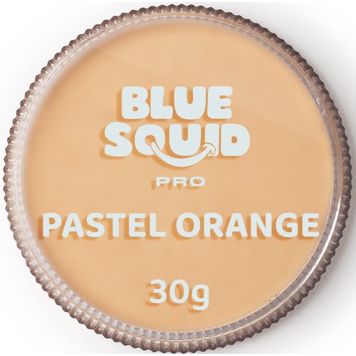 Blue Squid PRO Face Paint - Pastel Orange (30gm), Professional Water Based Single Cake Face & Body Paint Makeup Supplies for Adults Kids Halloween Facepaint SFX Water Activated Face Painting Non Toxic