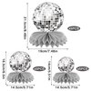 15 PCS Silver Disco Theme Honeycomb Centerpieces Disco Ball Party Decorations 70s Disco Party Table Centerpieces for Back to 70s Party Supplies Favors
