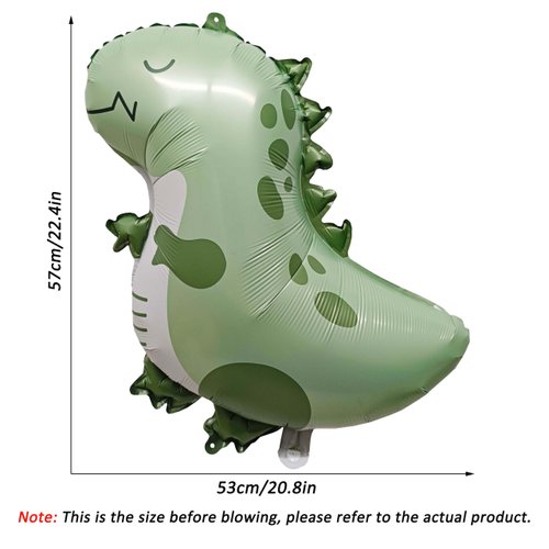 2PCS Matte Dinosaur Animal Balloons Cute inflatable dinosaur Foil Balloons for Dinosaur themed Birthday Party Baby Shower Decoration Kids Jungle Theme Birthday Party Supplies Decor