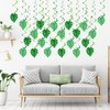 32 Pcs Hawaiian Luau Party Palm Leaves Swirl Decorations Hanging Ceiling Green Decoration Tropical Party for Summer Baby Shower Birthday Supplies (Cute Style)