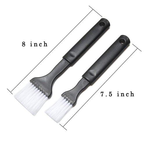 Hometeq 2 Pack - Nylon Bristle Pastry Brush for Basting, Baking, Cooking Food Brush