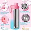 Wninbu Decorate Your Own Water Bottle Kits for Girls,Stainless Steel Mermaid Water Bottle Girls,Arts and Crafts Ages 4-6-8-10,Gem Art Mermaid Toys Gifts Birthday Christmas Stocking Stuffers (Mermaid)