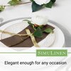 SimuLinen Brown Dinner Napkins Paper Disposable & Decorative –Dinner Napkins with Linen-feel, Cloth-Like & KOSHER for Passover, Easter, Weddings, Shower Napkins – Size: 16”x16” – Box of 50
