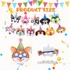 12 Pcs Dog Party Favor Masks for Kids Funny Soft Felt Masks Puppy Themed Birthday Supplies Banner Decoration for Dog Pet Birthday Animal Costume Cosplay Party Favors Baby Shower, 12 Styles