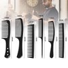 Kolavia 6 PCS Hair Comb Set Black, Durable Wide and Fine Tooth Rat Tail Hair Barber Comb for Women & Man, Professional Combs for Wet Curly Natural Hair Detangling Parting Teasing Styling & Cutting