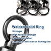 9KM DWLIFE Ball Bearing Swivels Copper Stainless Steel Solid Welded Ring Black Nickel High Strength Connector Saltwater Freshwater Fishing Tackle