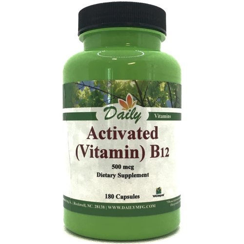 Daily Manufacturing Activated Vitamin B12 180 Vegetarian Capsules