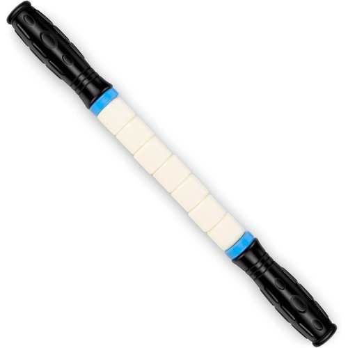 iGreely Premium Muscle Roller The Ultimate Massage Roller Stick 17 Inches Recommended by Physical Therapists Promotes Recovery Fast Relief for Cramps Soreness Tight Muscles-White