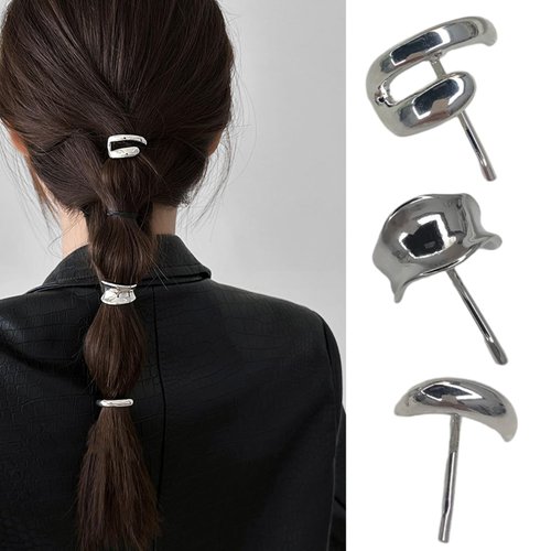 EOQPDECD 3Pcs Metal Hair Clip Set, High Ponytail Buckle Claw Clips for Women, Hair Accessories for Thick Thin Long Hair, Daily Party Gift