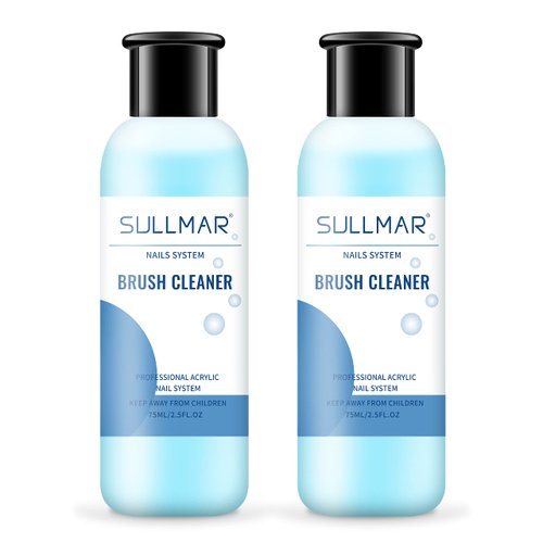 SULLMAR Nail Brush Cleaner 5fl.oz 150ml Nail Brush Cleaner And Conditioner Quickly Clean Nail Art Brush Acrylic Nail Brush DIY Salon At Home