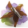 4 1/2 inch Shiny Lavender Rose Poly Silk Flower Hair Clip