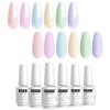 Vishine Pastel Gel Nail Polish Set - Spring Summer Candy Color Gel Polish, Soak Off Gel Polish Set, Nail Lamp Required, 8ml Each Bottle Decorations Nail Art Gifts Box