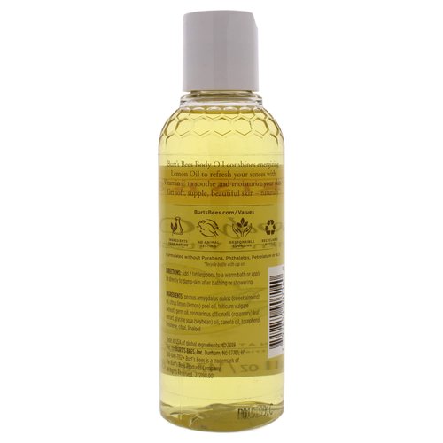 Burts Bees Body Oil - Lemon and Vitamin E Unisex Oil 5 oz, White