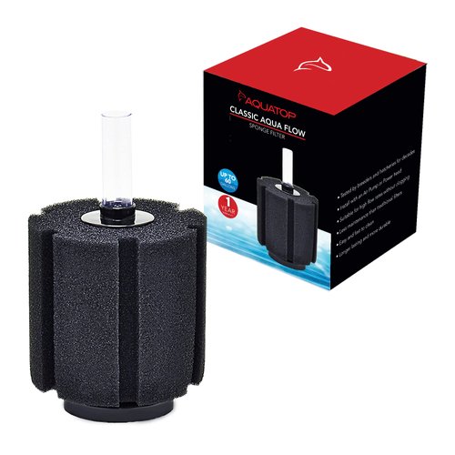 Aquatop Internal Sponge Filter for Aquariums - Up to 60 Gallon Tanks, Works with Air Pumps or Pow...